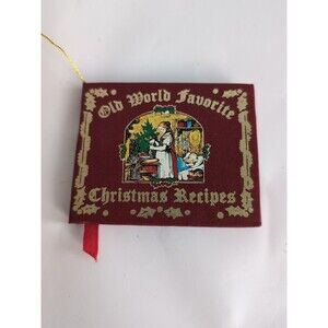 Old World Favorite Christmas Recipes Ornament Kurt A. Adler 1982 Mini Book